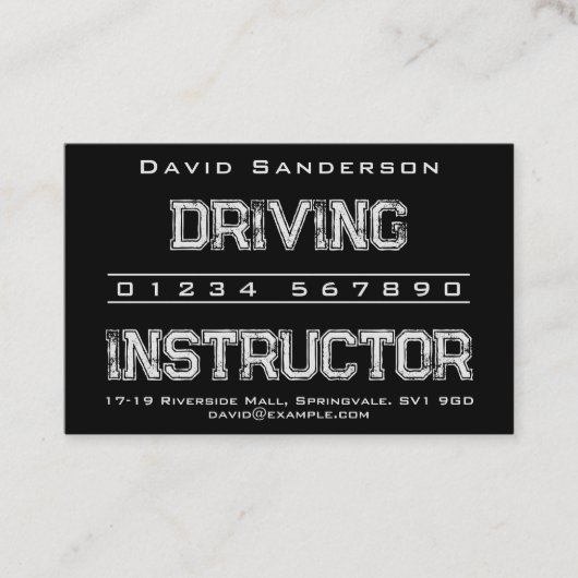 Visitekaartje rijinstructeur (Voorkant)