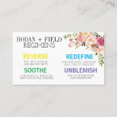 Visitekaartje Rodan en Fields (Achterkant)