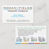 Visitekaartje Rodan & Fields (Voorkant / Achterkant)