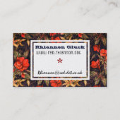Visitekaartje Rode Bloemen (Achterkant)