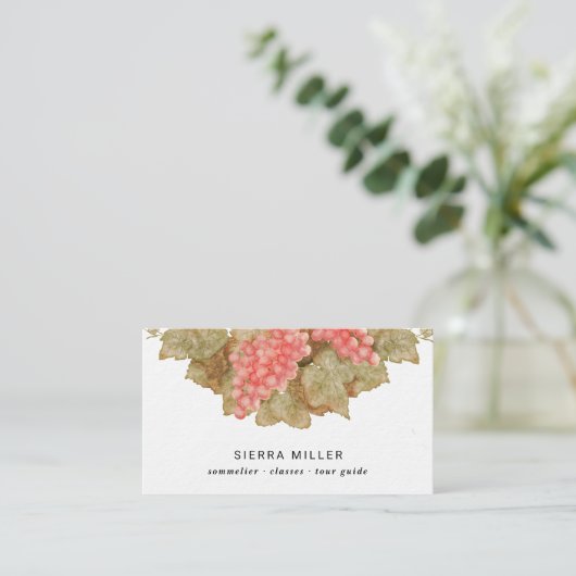 visitekaartje rode druiven sommelier (Staand voorkant)