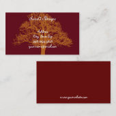 Visitekaartje rode eik (Voorkant / Achterkant)