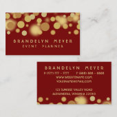 Visitekaartje Rode en gouden Stippen (Voorkant / Achterkant)