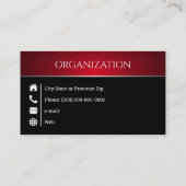 visitekaartje rode Keltische kruis (Achterkant)