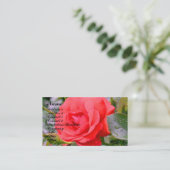 Visitekaartje Rode roze Natuur (Staand voorkant)