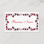 Visitekaartje rode rozen (Voorkant)