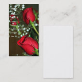 Visitekaartje rode rozen (Voorkant / Achterkant)