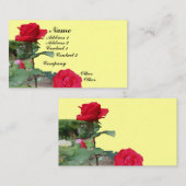 Visitekaartje rode rozen ventilator (Voorkant / Achterkant)