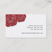Visitekaartje rode rozenrood (Achterkant)