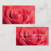 Visitekaartje rode rozenrood (Voorkant / Achterkant)