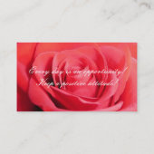 Visitekaartje rode rozenrood (Achterkant)