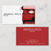 Visitekaartje Rode schrijfmachine (Voorkant / Achterkant)