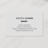 Visitekaartje Rode splatter Abstract verf (Achterkant)