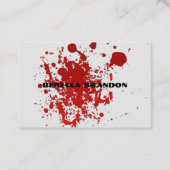 Visitekaartje Rode splatter Abstract verf (Voorkant)