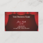 Visitekaartje Rode Stage Curtain (Voorkant)