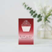 visitekaartje rode taart (Staand voorkant)