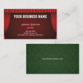 Visitekaartje Rode theatergordijn (Voorkant / Achterkant)