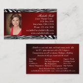 Visitekaartje rode zebra Afdrukagent (horizontaal) (Voorkant / Achterkant)