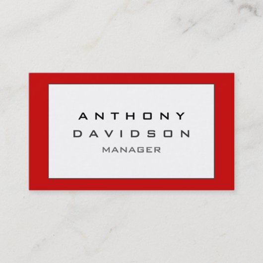 Visitekaartje Rode zwarte rand (Voorkant)