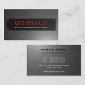 VISITEKAARTJE:: roestvrij staal geklonken 4 Visitekaartje (Voorkant / Achterkant)