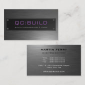 VISITEKAARTJE:: roestvrij staal geklonken 9 Visitekaartje (Voorkant / Achterkant)