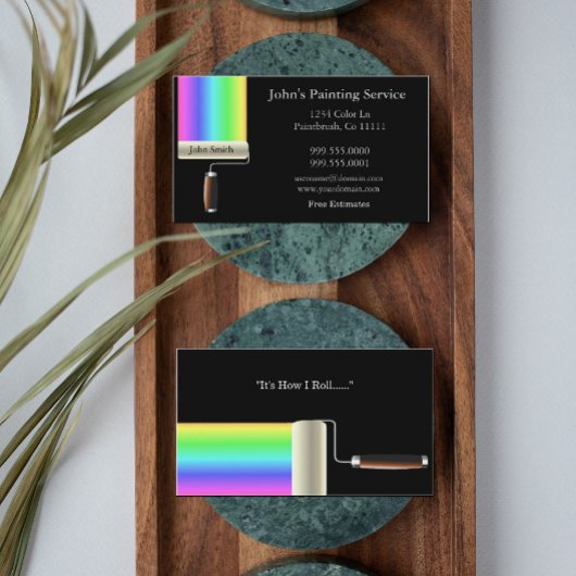 Visitekaartje rolschilders