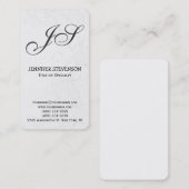 Visitekaartje Ronde hoek monogram patroon (Voorkant / Achterkant)