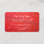 Visitekaartje | Rood creditcard Glitter (Achterkant)