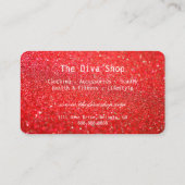 Visitekaartje | Rood creditcard Glitter (Achterkant)