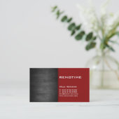 Visitekaartje Rood hout bouwcontract (Staand voorkant)