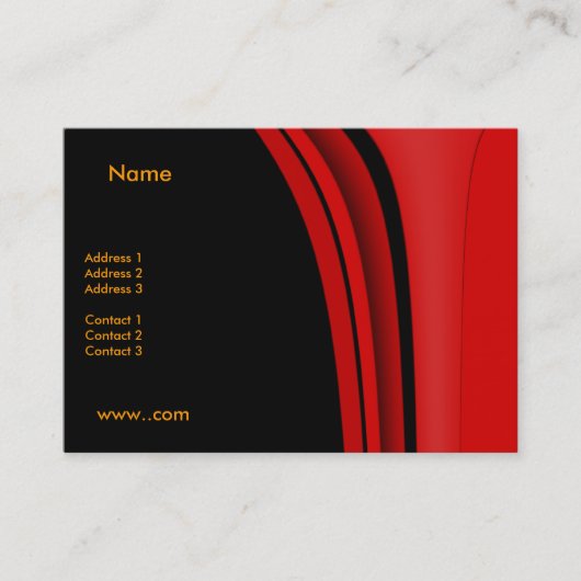 Visitekaartje Rood Modern Zwart (Voorkant)