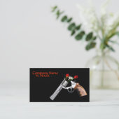 Visitekaartje Roos revolver Pistool (Staand voorkant)
