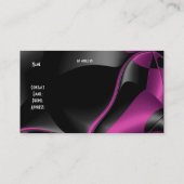Visitekaartje Roze Abstract Zwart (Achterkant)