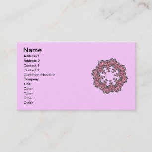 Visitekaartje Roze bloemen