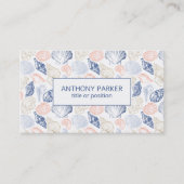 Visitekaartje Roze en Blauwe Seashells (Voorkant)