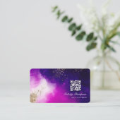 Visitekaartje Roze en goudpenselen (Staand voorkant)