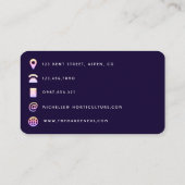 Visitekaartje Roze en goudpenselen (Achterkant)