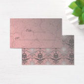 Visitekaartje Roze grunge Damask Place Cards (Bureau)