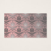 Visitekaartje Roze grunge Damask Place Cards (Achterkant)