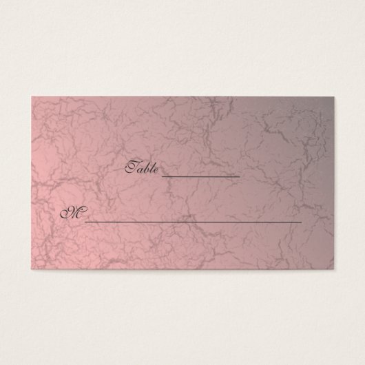 Visitekaartje Roze grunge Damask Place Cards (Voorkant)