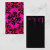 visitekaartje "Roze oasis" (Voorkant / Achterkant)