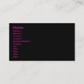 visitekaartje "Roze oasis" (Achterkant)