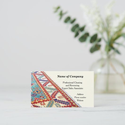 visitekaartje "Rug and Flooring" (Staand voorkant)