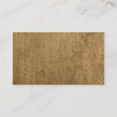 Visitekaartje Rustic Burlap (Achterkant)