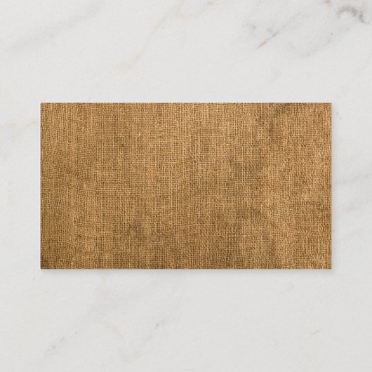 Visitekaartje Rustic Burlap (Achterkant)