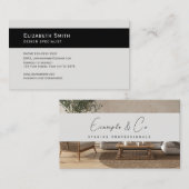 Visitekaartje, rustieke interieur enscenering visitekaartje (Voorkant / Achterkant)