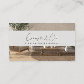 Visitekaartje, rustieke interieur enscenering visitekaartje (Achterkant)