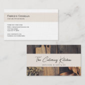 Visitekaartje, rustieke keuken houtlook visitekaartje (Voorkant / Achterkant)