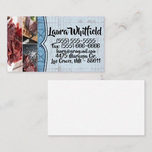 Visitekaartje rustieke Tin Paneel Plafondland West (Voorkant / Achterkant)