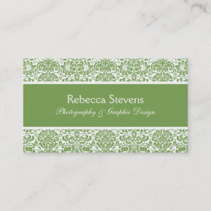 Visitekaartje Sage en White Damask
